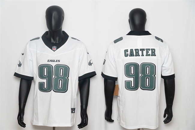 Men's White Philadelphia Eagles #98 Jalen Carter 2026 F.U.S.E. Vapor Untouchable Limited Stitched Football Jersey